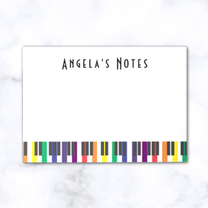 Rainbow Piano Keys Post it Notes by Purple Cat Arts